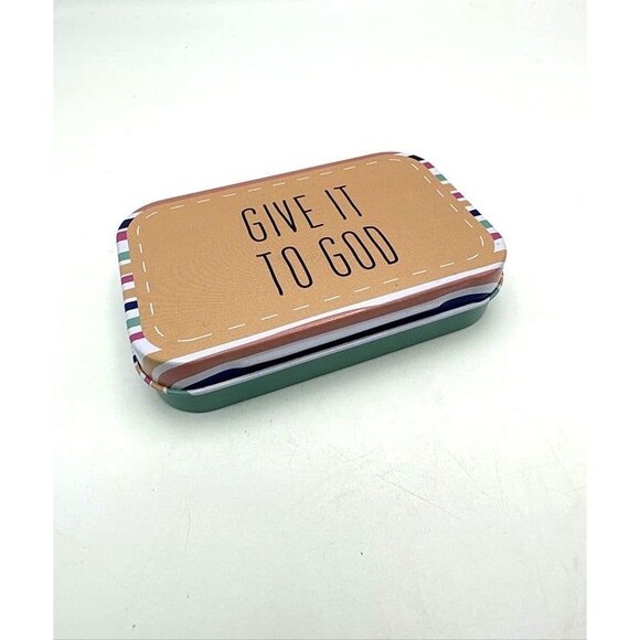 "Give it to God"- Prayer Box with Notepad and Pencil Luke 1:45 Scripture-NEW - Picture 1 of 3